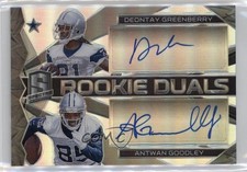 2015 Panini Spectra Rookie Dual /199 Antwan Goodley Deontay Greenberry Auto 7eo