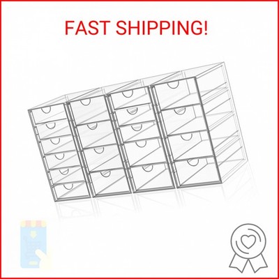 YFXCVSL Acrylic Makeup Organizer with 19 Drawers, 4 Pack Clear Storage Drawers,