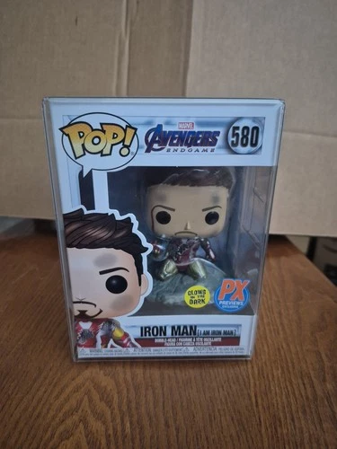 Funko Pop #580 Avengers Endgame I am Iron Man Figure (PX Exclusive) /w Protector