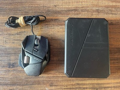 Cyborg R.A.T. 7 43708 Black Silver Wired Gaming Mouse With Accessories Case