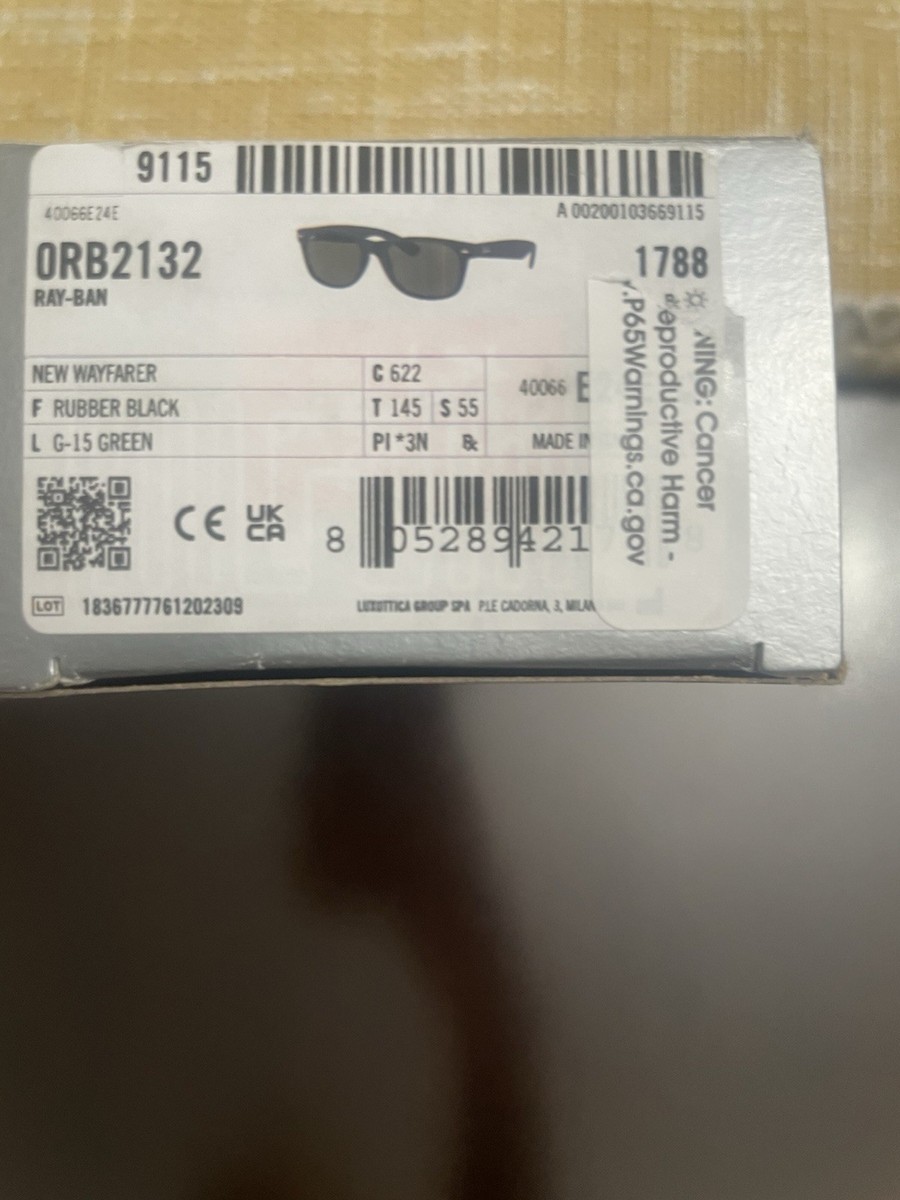 Ray Ban New Wayfarer 58 mm Sunglasses - Black for sale online | eBay