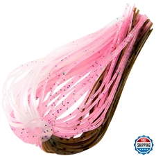 Dr.Fish 15pk 88-Strand Silicone Replacement Jig Skirts for Spinnerbait Bass Lure