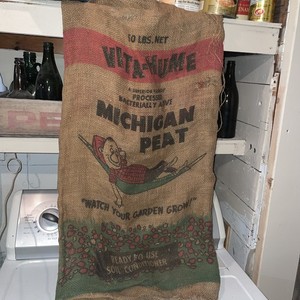 Michigan Pete 50 pound burlap vintage bag