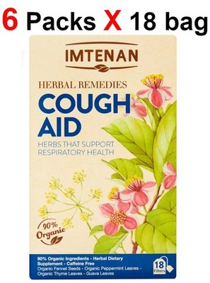 6 Packs Imtenan Cough Aid herbal Tea 6 X 18 bags تلطيف الكحة