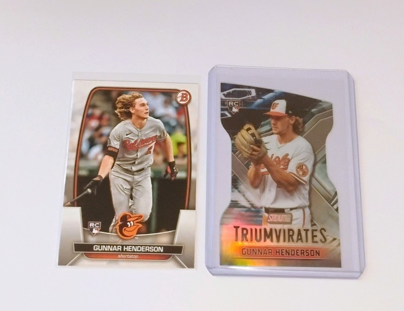 2023 Topps Stadium Club Gunnar Henderson Triumvirates RC refractor LOT 