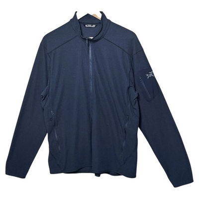 #ad #ad Arcteryx Delta LT Jacket Polartec Thermal Waffle Knit Fleece Zip Mens XL Navy $99.00