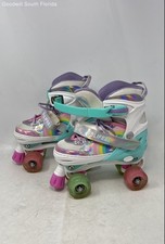 Sulifeel Kids Rainbow Unicorn Multicolor Adjustable Roller Skates Size 13C-3Y