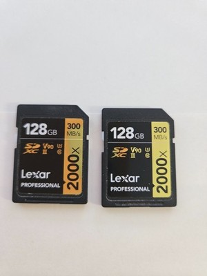 Lexar Professional 128GB 2000x UHS-II SDXC Memory Card Up to 300MB/s FREE SHIPIN