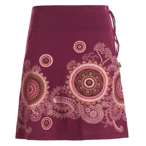 Vishes Damen Baumwollrock Minirock A-Linie Mandala Hippie Design Handgefertigt - Bild 3 von 22