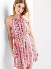 NWT GAP Floral halter swing dress, Pink Floral SIZE S         #718830 v1011