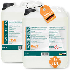 INOX® WegeClean, 2x 10L - Reiniger Unkrautvernichter Wege Steinplatten Pflaster