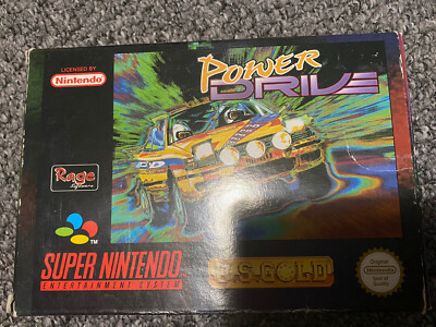 Power Drive SNES. PAL UK ultra selten und komplett. Powerdrive für Super Nintendo