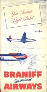 1950s Braniff International Airways Flight Packet - airline - Avis Hertz