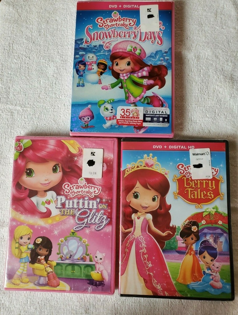 Strawberry Shortcake 3 Brand New DVDs: Snowberry Days, Berry Tales