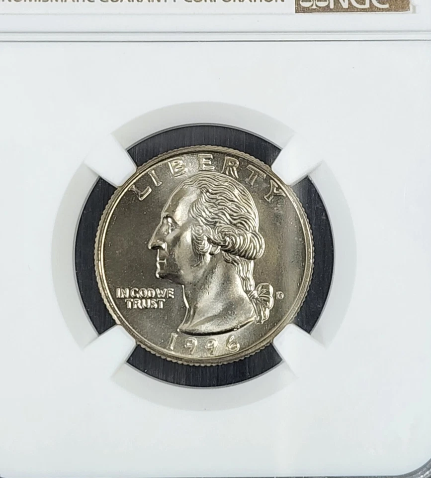 1996 D USA QUARTER NGC CERTIFIED MS-66 MINT LUSTER QUALITY - Image 2 of 3