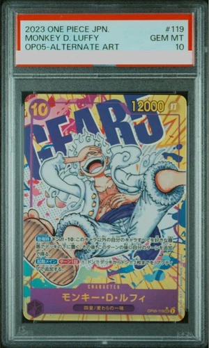 PSA 10 Monkey D Luffy Alt Art Gear 5 OP05-119 One Piece Card Japanese ver.