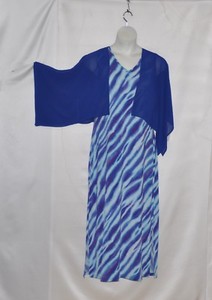 blue animal print maxi dress