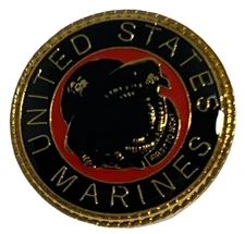 Pack of 6 United States Marines Motorcycle Hat Cap Lapel Pin M-375