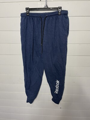 Reebok Lounge Pajama Jogger Pants Mens Large Navy Knit