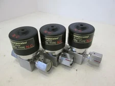 Fujikin, O.P. .4-.6 MPa Pneumatic Valve, N.C, 316L, Used, Lot of 3