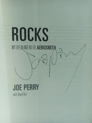 Autographed Signed by JOE PERRY Aerosmith ''Rocks'' 1st.ed. Book w/COA