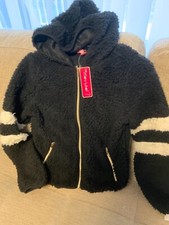 SAY WHAT Juniors' Faux-Fur hoodie Jacket Sz M 10 NWT 42.00