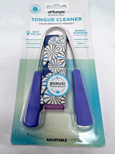 1 - NEW Dr. Tung's Tongue Cleaner - Various Colors Avail. W/ Bonus Travel Pouch - Picture 8 of 9