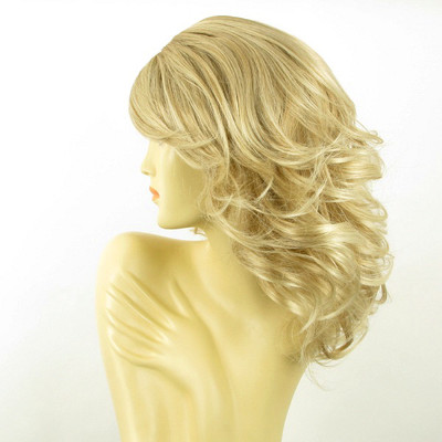 Perruque Blonde Clair Mi-longue Pour Femme – Synthétique, Raie Libre, 50 Cm – NEUF Avec étiquettes