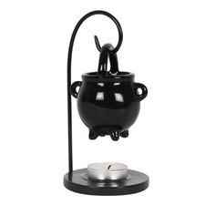 Image of GOTH PAGAN WICCAN HANGING CAULDRON OIL/WAX BURNER, BN, FREE UK P&P, (FI_40330)