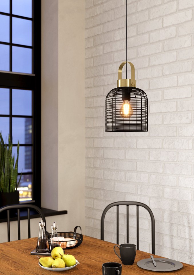Modern Metal Black Suspension Chandelier with 1 Light GL1778 | eBay