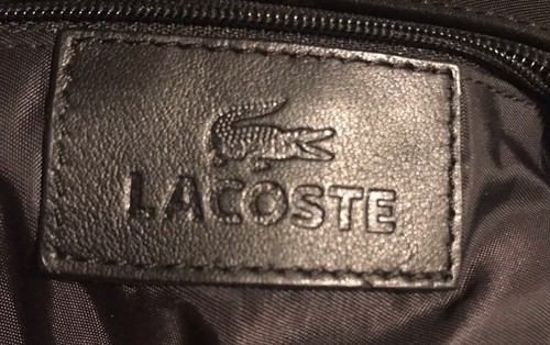 Lacoste Small Shoulder Bag Silver Hardware Metal Alligator Logo - Picture 10 of 12