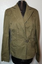 Banana Republic Long Sleeve Blazer Jacket Size 8 Military Green