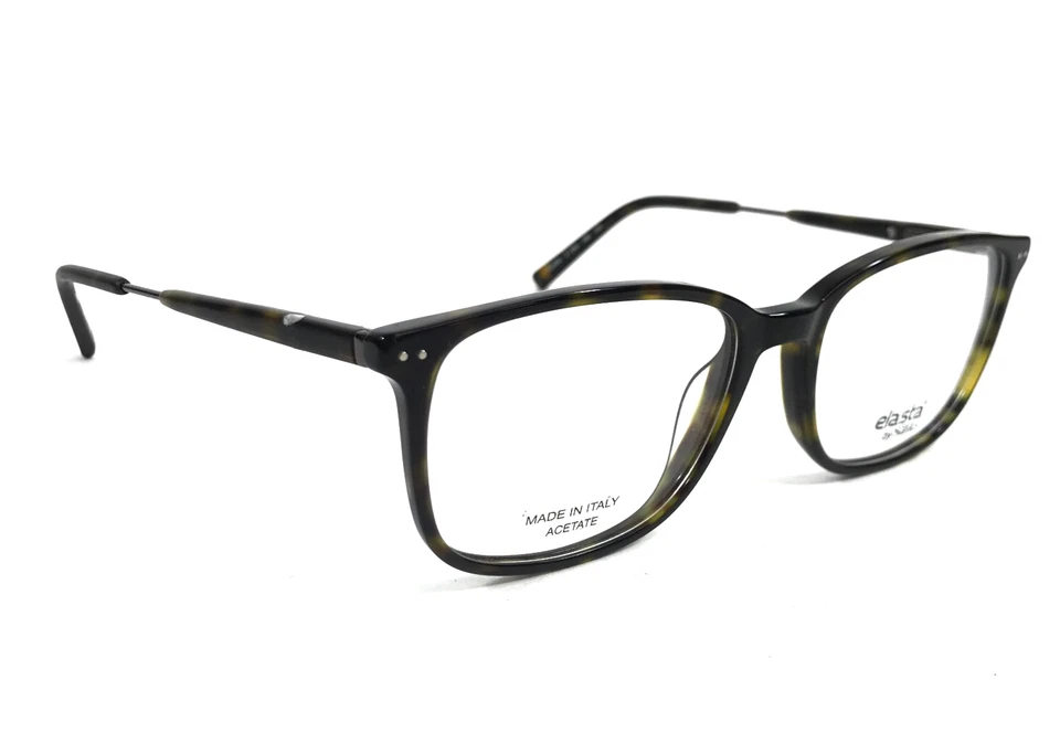Elasta by Safilo Eyeglasses Frames E1642 086 Dark Tortoise Rectangle 53-18-145 - Imagem 2 de 4