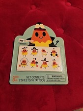 NIB Mello Smello Halloween Temporary Tattoos Candy Corn 2 Sheets 16 Tattoo