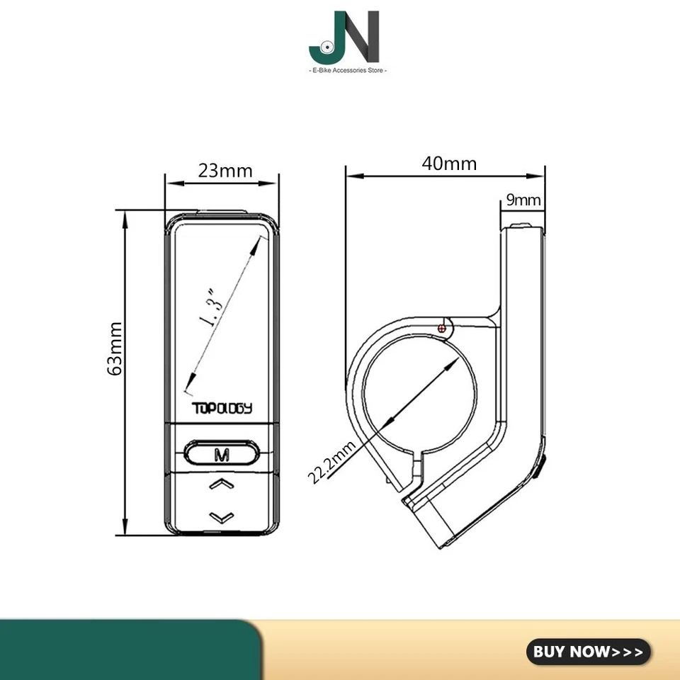 Bafang SW108 24V 36V 48V LCD Mini Display with IP56 Waterproof 5 Pin Female Plug - Image 4 of 4