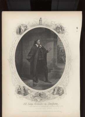 COLLECTIBLE PRINT: SHAKESPEARE: MR. JOHN GILBERT AS DOGBERRY /MUCH ADO /*RAREST