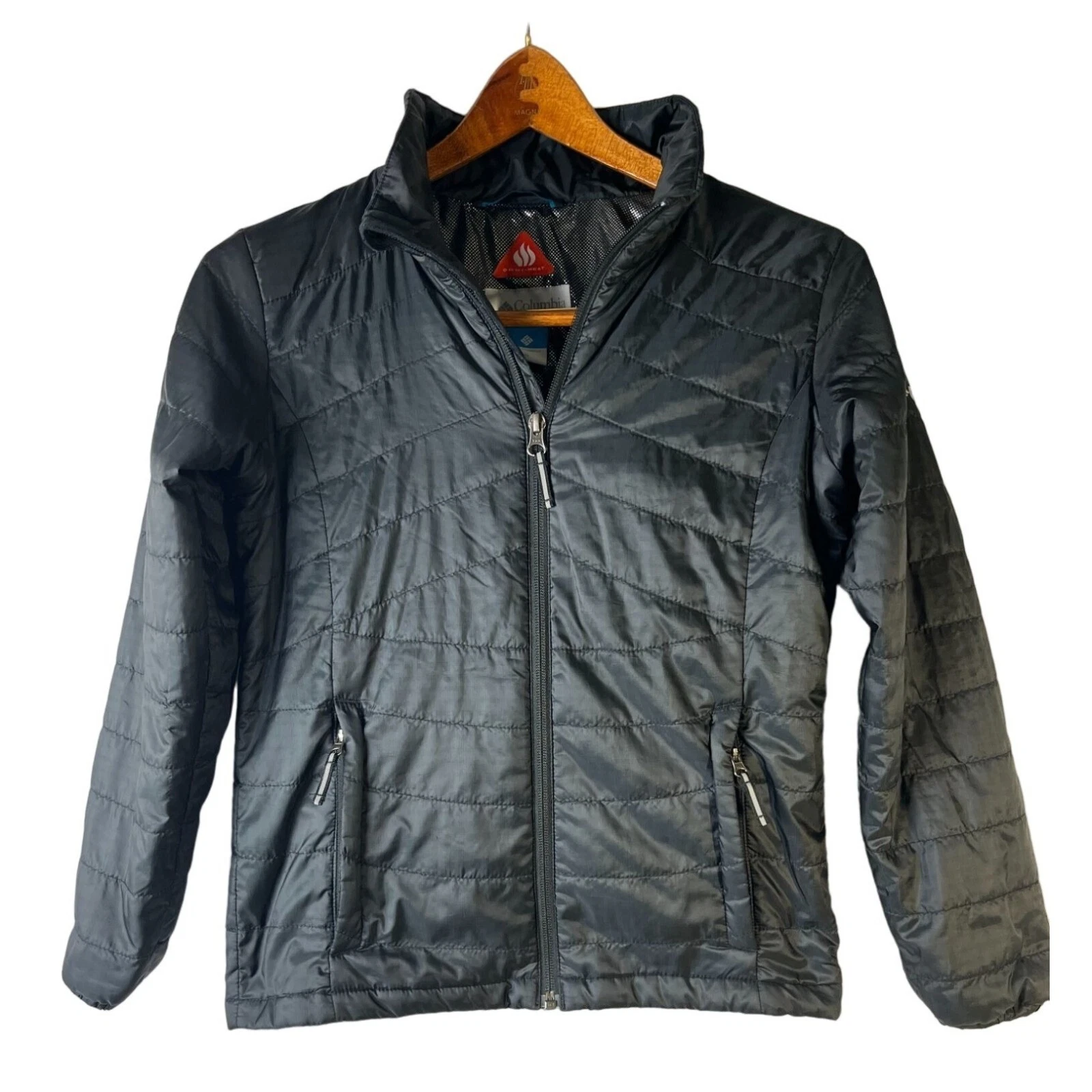 Outdoors Sporty Travel Columbia Black Lightweight Down Jacket, Kids Size Medium