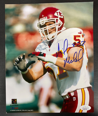 Mike Maslowski Signed Kansas City Chiefs Football Photo 8X10 JSA