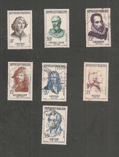 FRANCE 1957 CELEBRITES ETRANGERES YT 1132 1133 1134 1135 1136 1137 1138