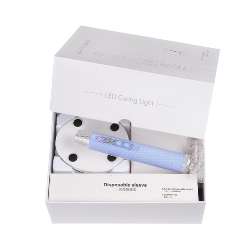 Dental Cordless LED Curing Light 1 Second Cure 3200mW/c㎡ 5W Blue Light Purple US