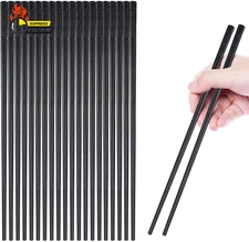 Chopsticks10 Pairs Reusable Fiberglass Chopsticks Non-Slip Chopsticks Beginners 