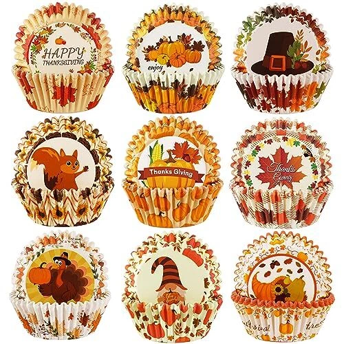Thanksgiving 2025 cupcake liners