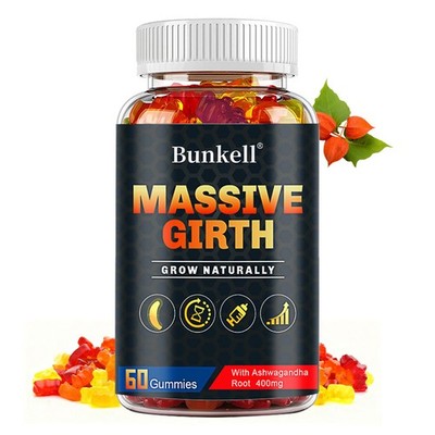Massive Girth 60 Gummies,für natürlich dickeres größeres Wachstum,Größer, länger