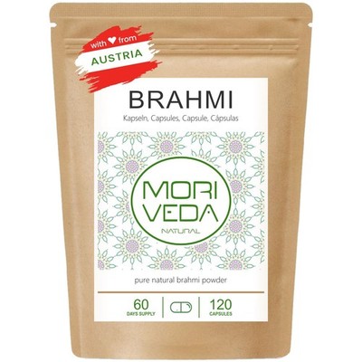 Moriveda Brahmi Kapseln | 120 Stück | Bacopa Monnieri | Vegan | Ayurveda