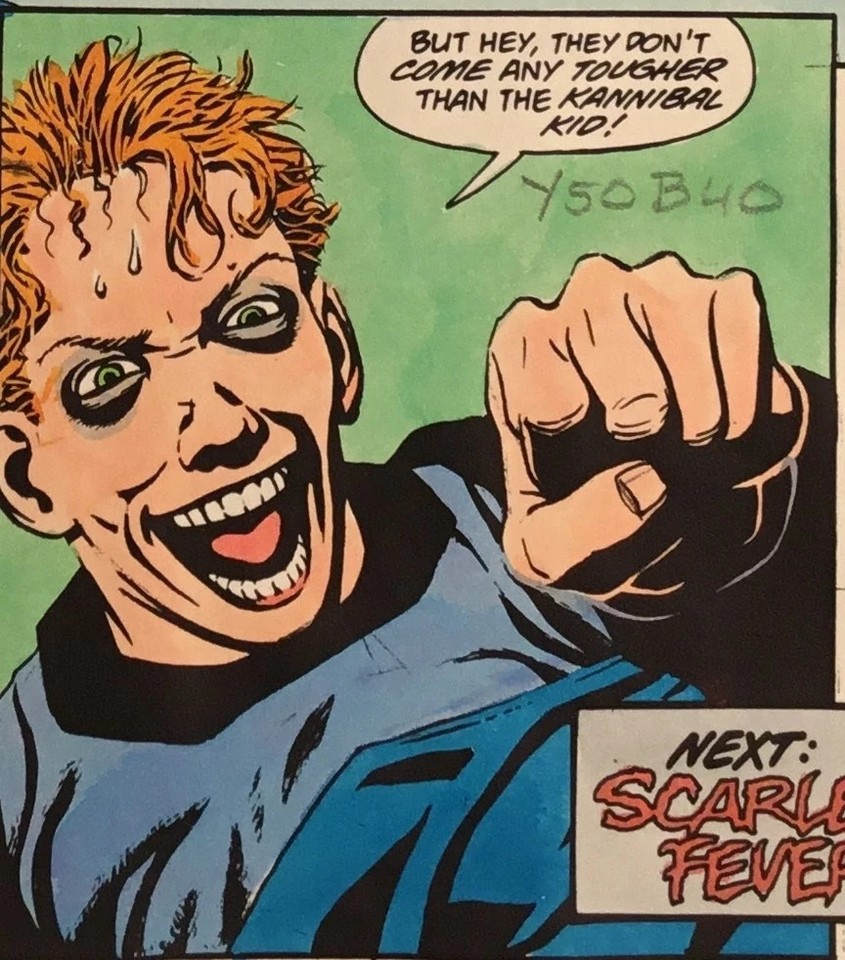 ANIMAL MAN 77 Tatjana Wood SIGNED Hand-painted Color Guide 1994 Page 22 Comic Art