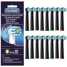 16-Pack Medium-Soft Replacement Brush Heads Compatible with Oral B Pro 1000/Geni
