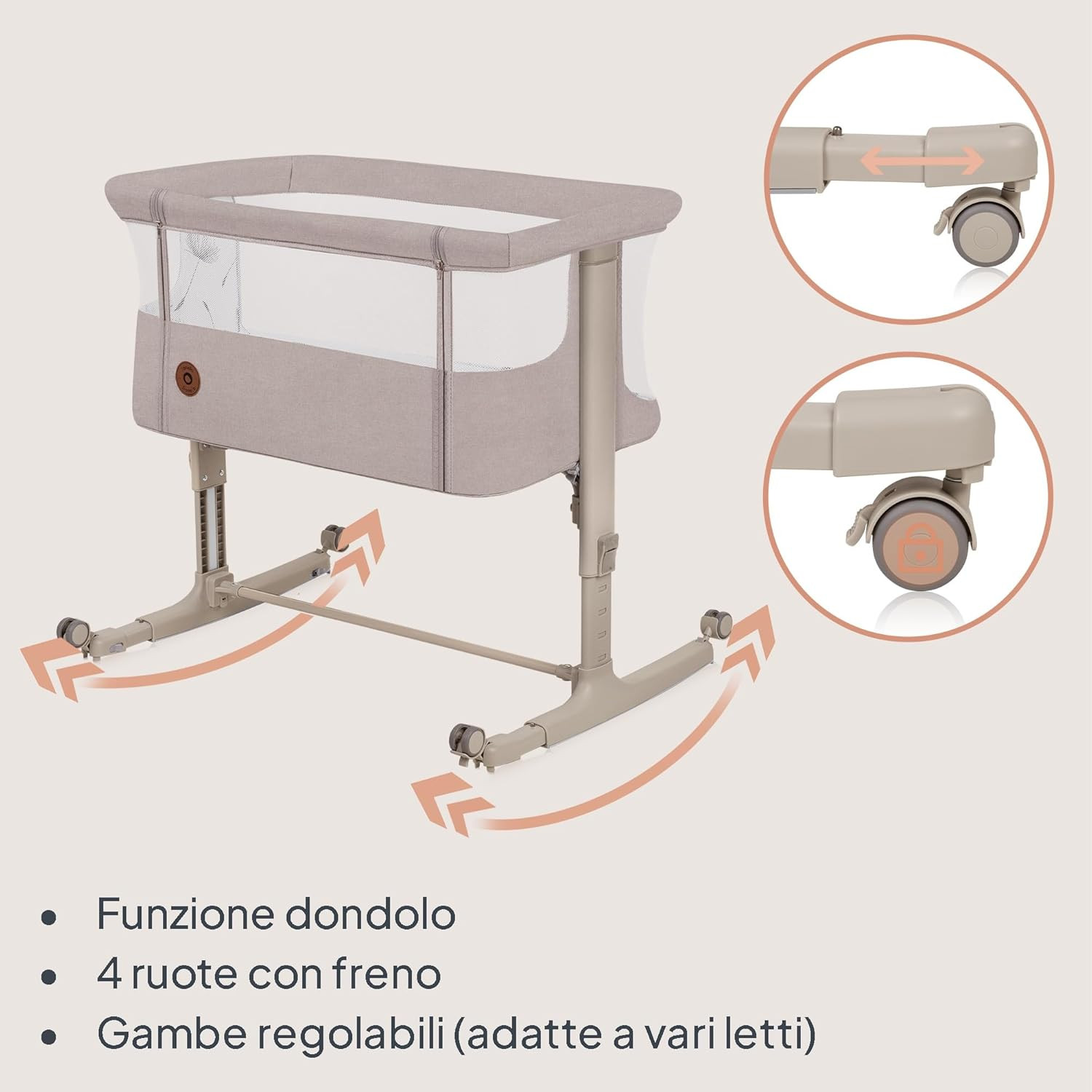 Culla Co-Sleeping Aurora 3In1 per Neonati foto 5