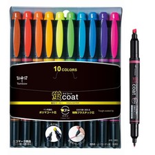Tombow Kay Coat Double-Sided Fluorescent 1 Count Pack of 10 , Assorted