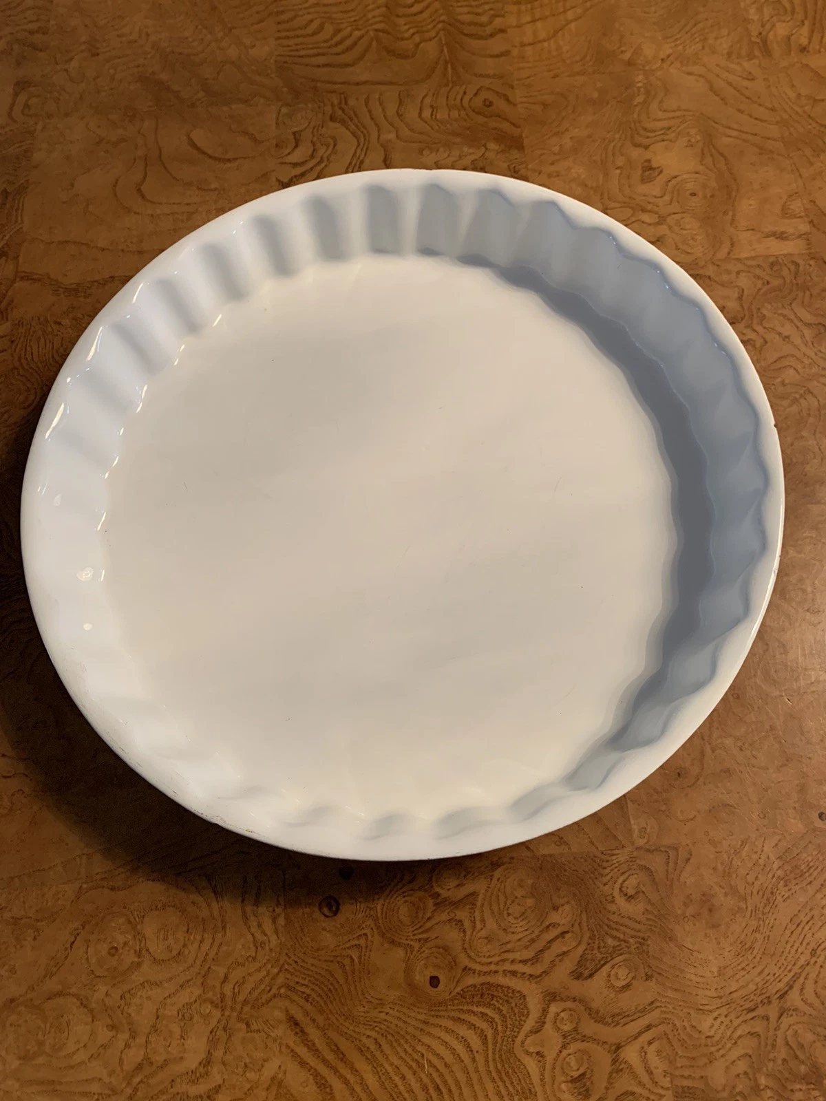 VTG COUSANCES 26 LE CREUSET ENAMEL CAST IRON 10" FLUTED PIE TART QUICHE PLATE