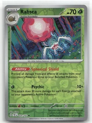 Rabsca Reverse Holo 024/162 SV05: Temporal Forces Uncommon Pokemon TCG